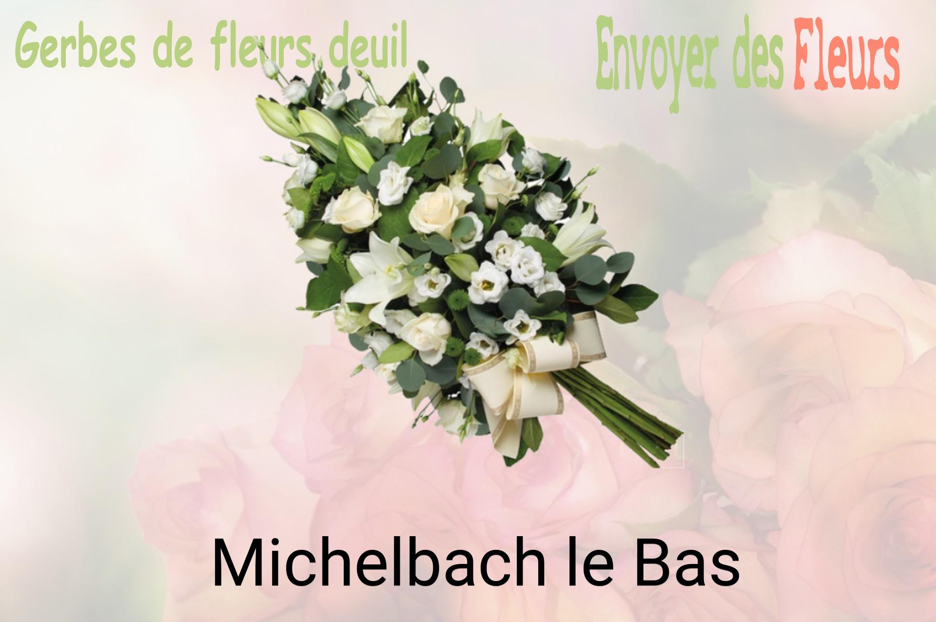 Gerbe de fleurs de deuil livrée à Michelbach-le-Bas